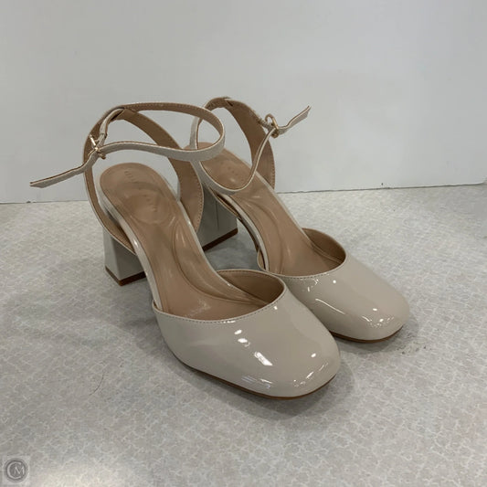 Shoes Heels Block By Kelly And Katie In Cream, Size: 8.5