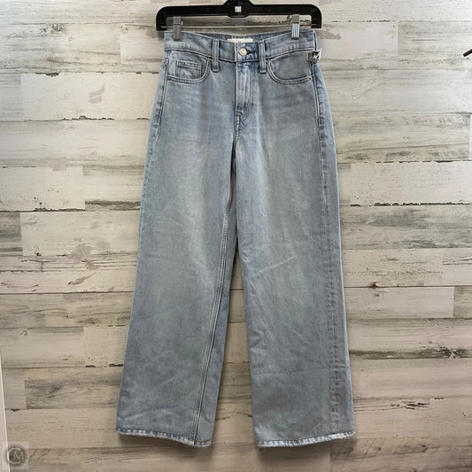 Jeans Wide Leg By Banana Republic In Blue Denim, Size: 00P