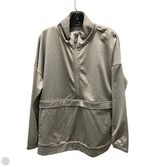 Athletic Top Long Sleeve Collar By Mondetta In Grey, Size: Xl