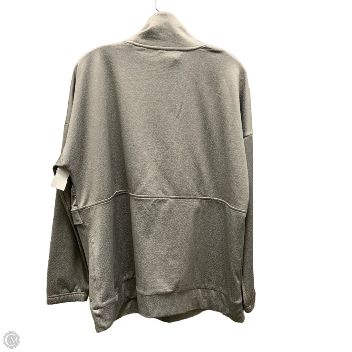 Athletic Top Long Sleeve Collar By Mondetta In Grey, Size: Xl