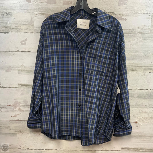 Blouse Long Sleeve By LES COYOTES DE PARIS In Blue, Size: Xs