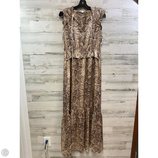 Dress Casual Maxi By Thml In Snakeskin Print, Size: L