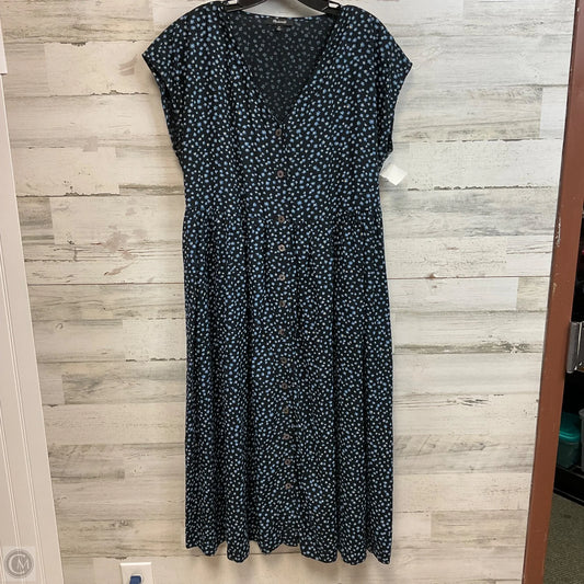 Dress Casual Midi By Madewell In Blue, Size: Xl