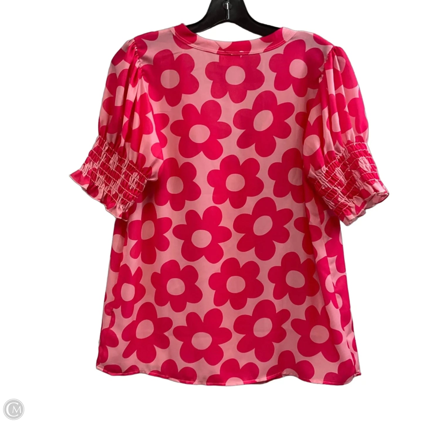 Blouse Short Sleeve By Bibi In Pink, Size: S