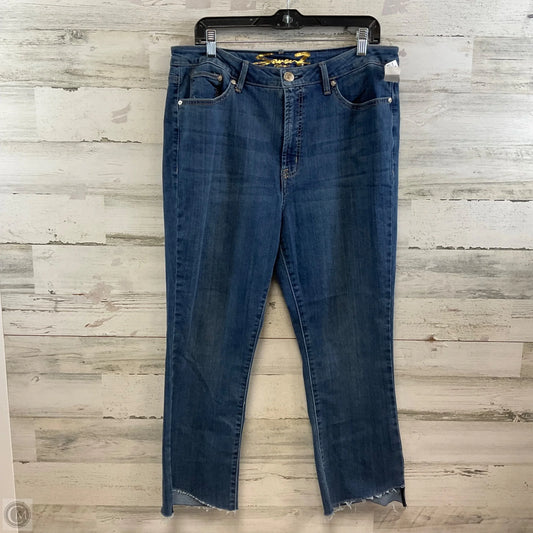 Jeans Flared By Seven 7 In Blue Denim, Size: 14