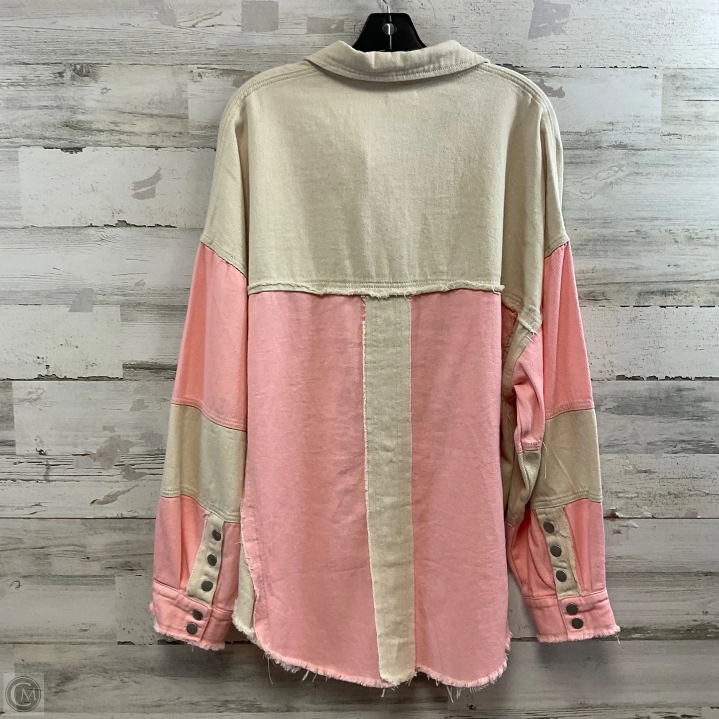 Jacket Shirt By Pol In Tan, Size: M
