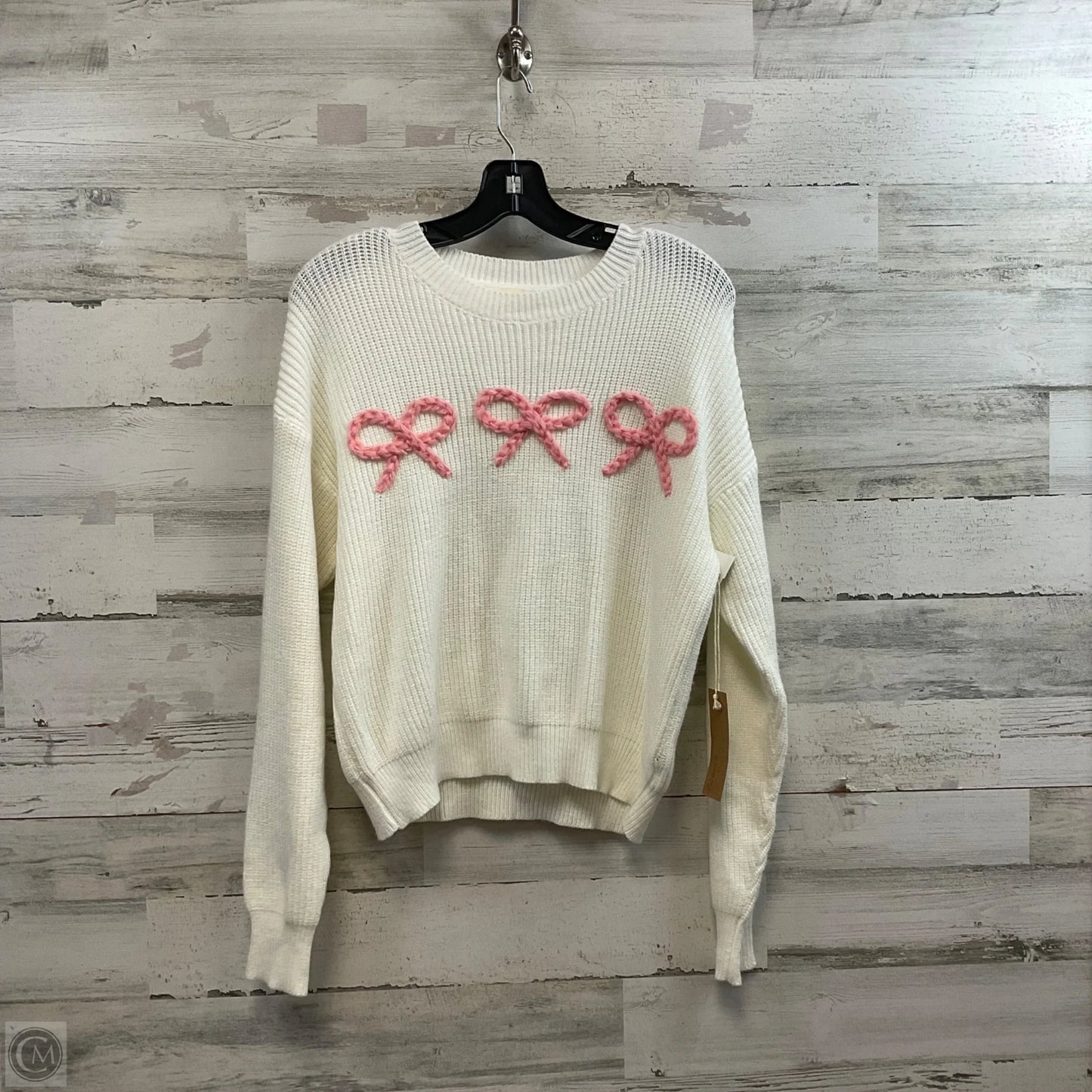 Sweater By Dreamers In White, Size: M