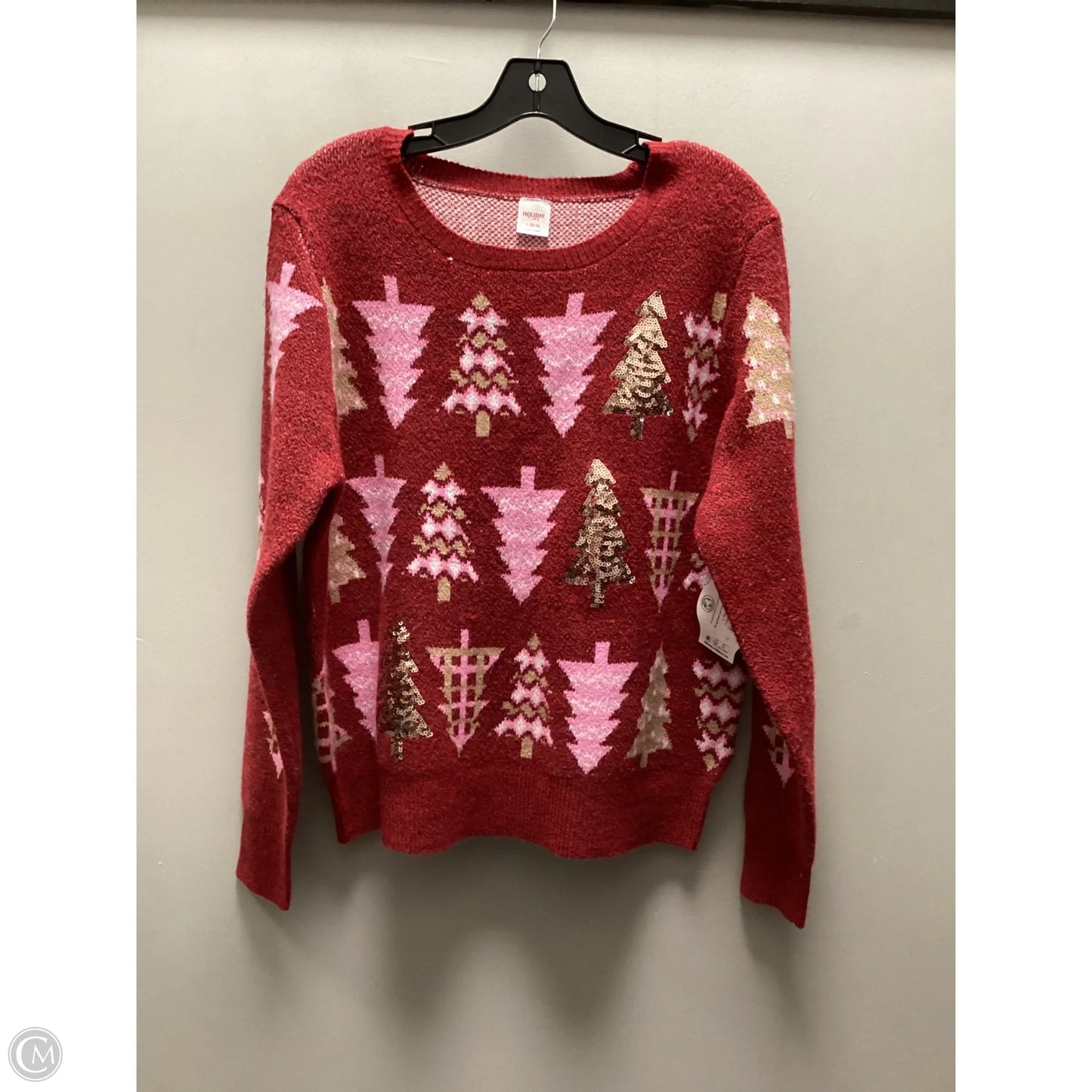 Sweater By Holiday Time In Red, Size: L