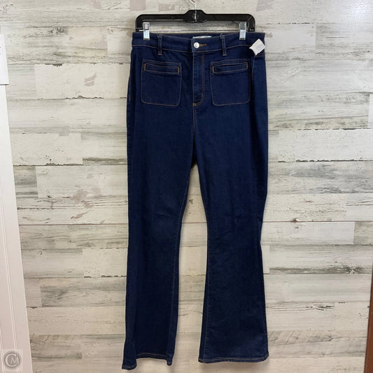 Jeans Flared By Loft In Blue Denim, Size: 10