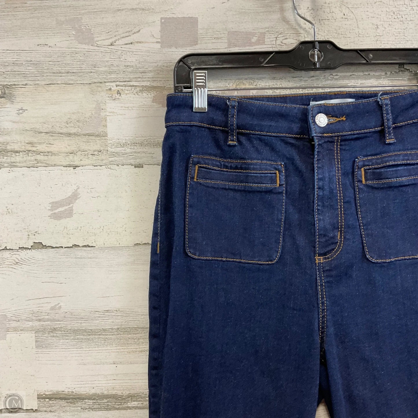 Jeans Flared By Loft In Blue Denim, Size: 10