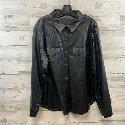 Jacket Shirt By Umgee In Black, Size: L
