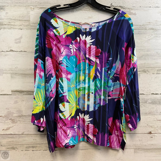 Top 3/4 Sleeve By Soft Surroundings In Purple, Size: L