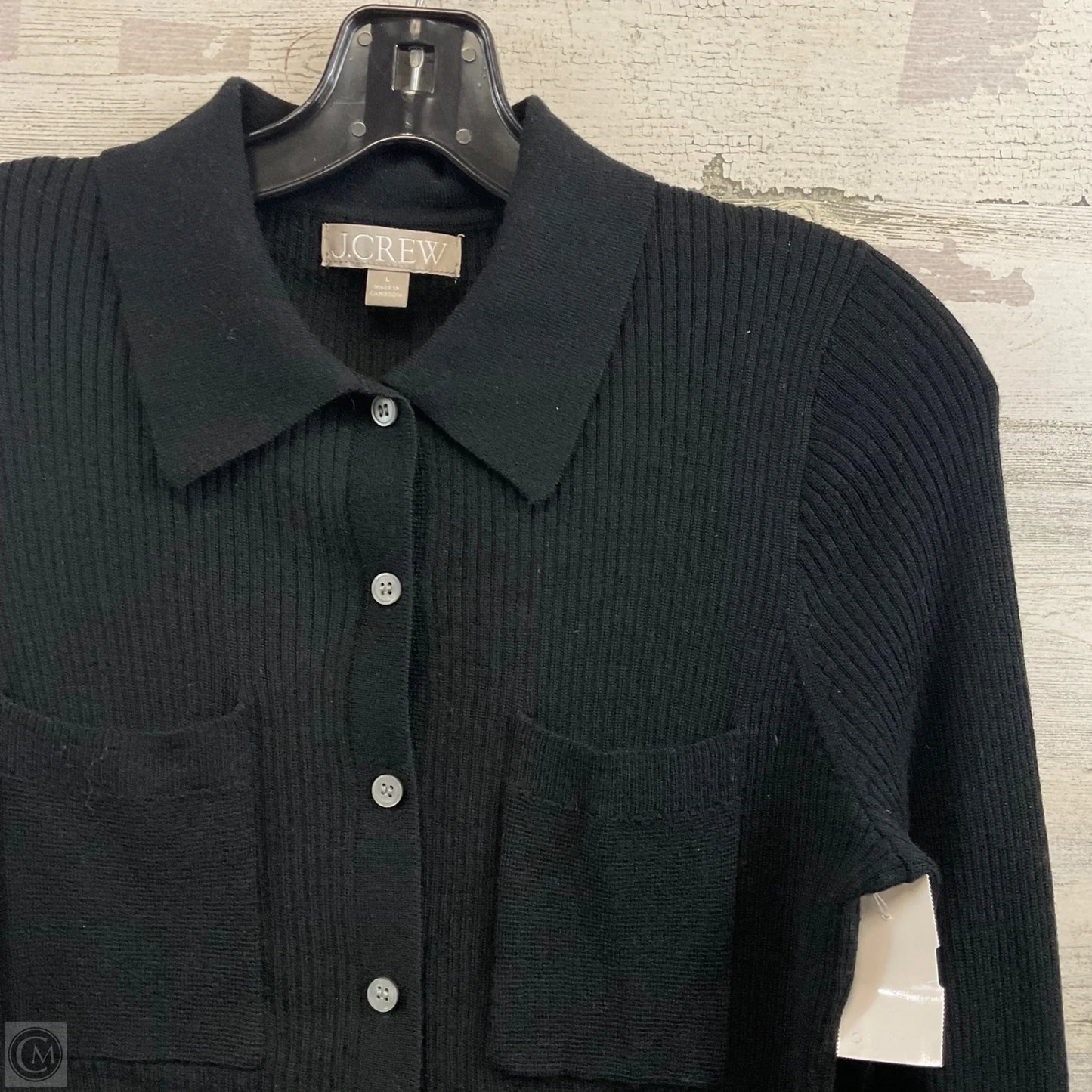 Sweater Cardigan By J. Crew In Black, Size: L