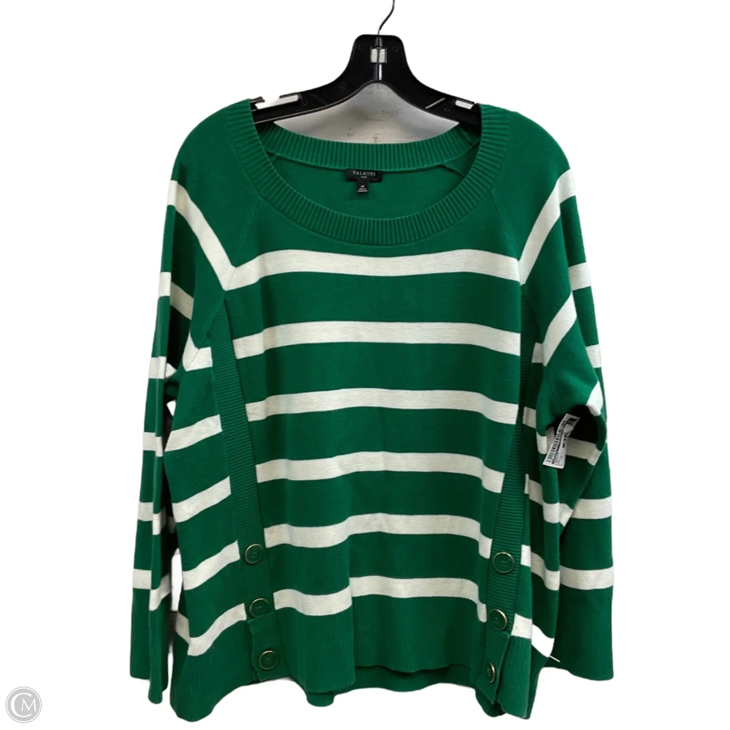 Sweater By Talbots In Green, Size: 2x