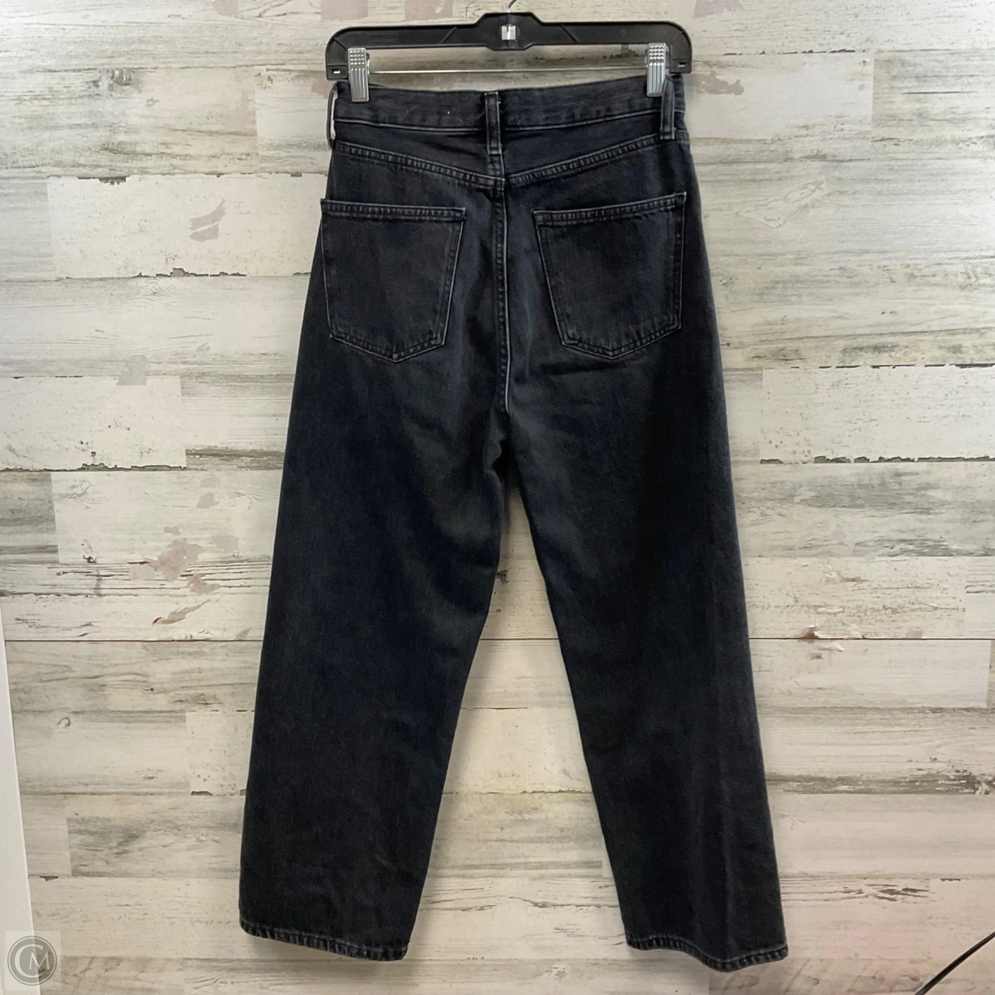 Jeans Wide Leg By Mng In Black Denim, Size: 4