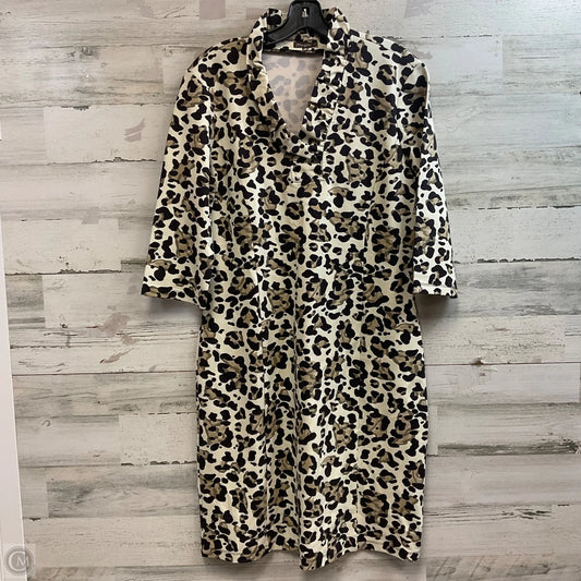 Dress Casual Midi By J Mclaughlin In Animal Print, Size: L