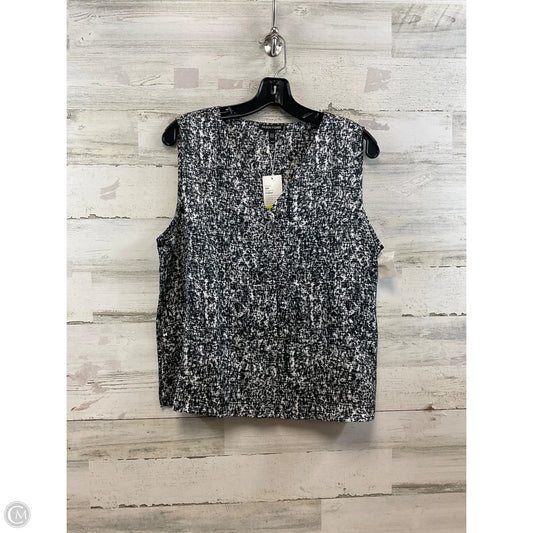 Blouse Short Sleeve By Eileen Fisher In Black, Size: M