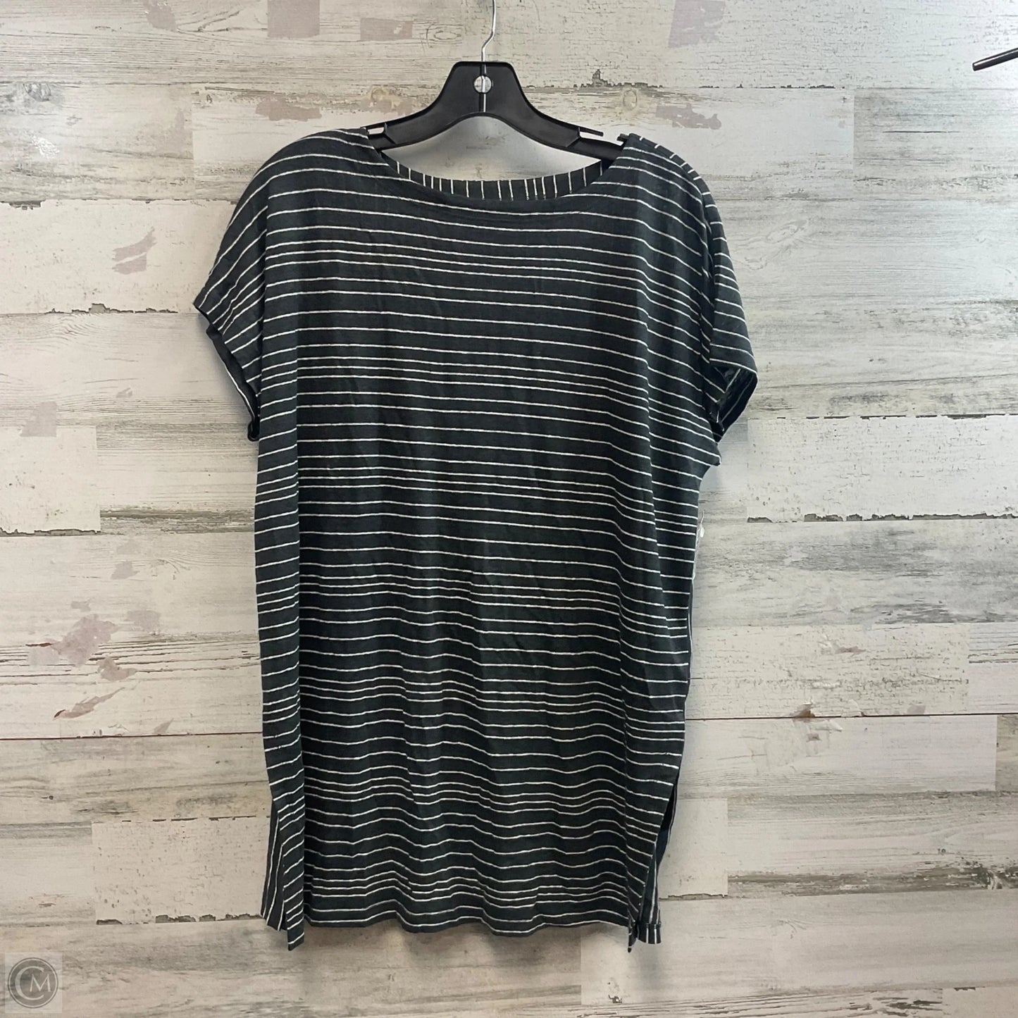 Top Short Sleeve By Eileen Fisher In Black, Size: S