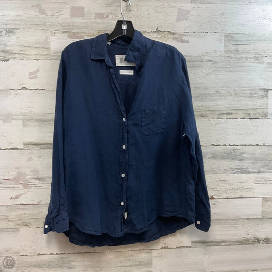 Blouse Long Sleeve By Grayson In Blue, Size: M