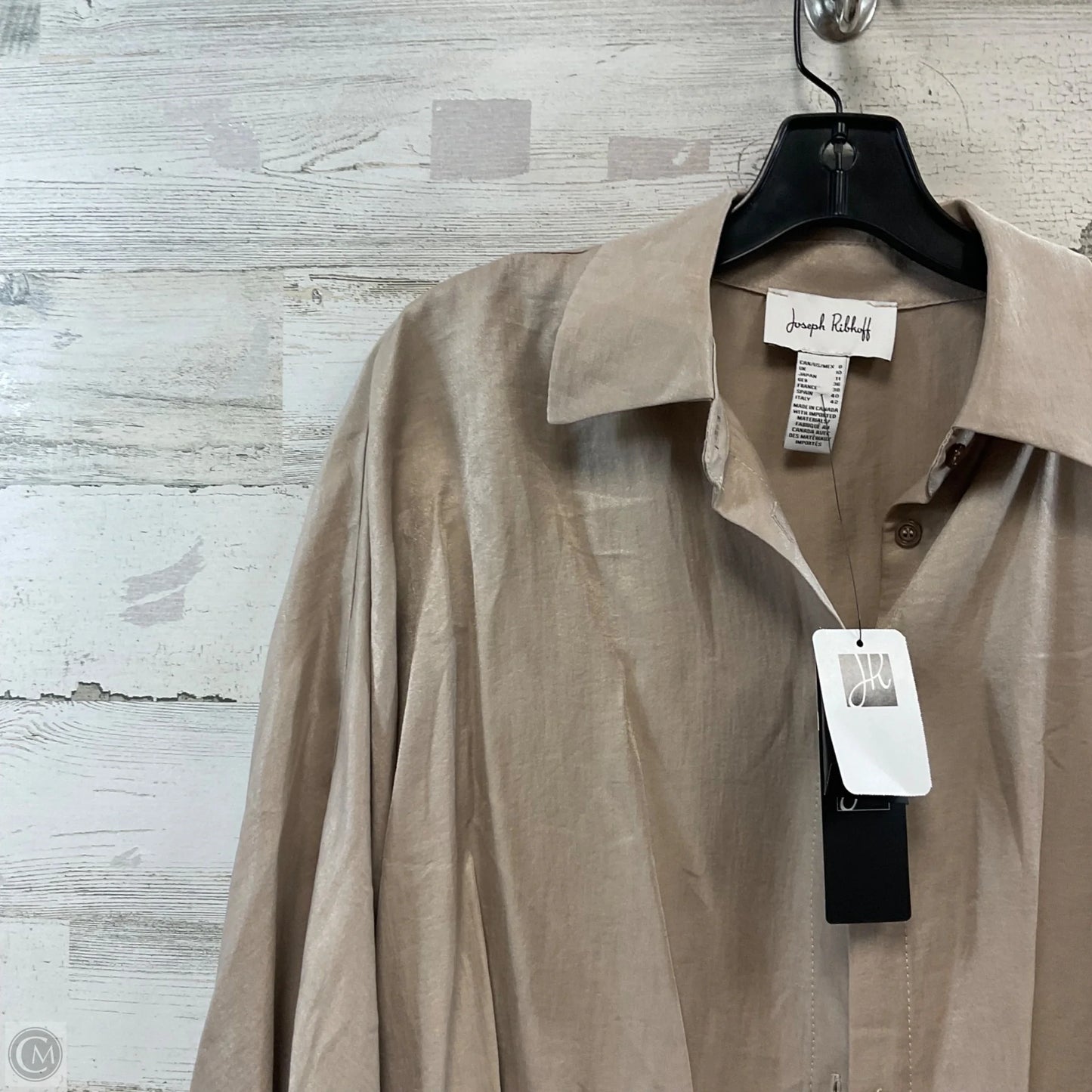 Blouse Long Sleeve By Joseph Ribkoff In Brown, Size: M