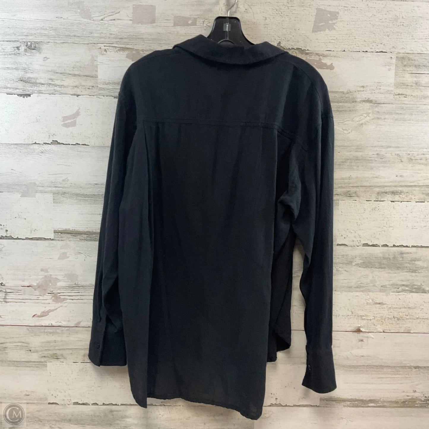 Blouse Long Sleeve By LEALLO In Black, Size: M