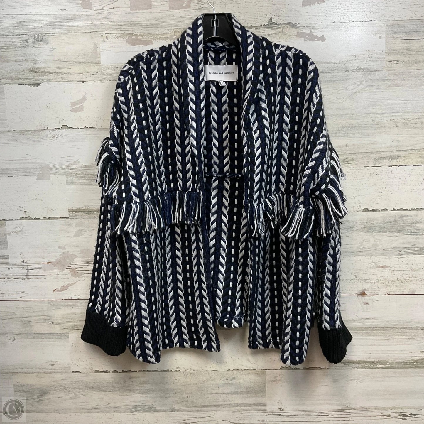 Sweater Cardigan By Cupcakes And Cashmere In Blue, Size: L