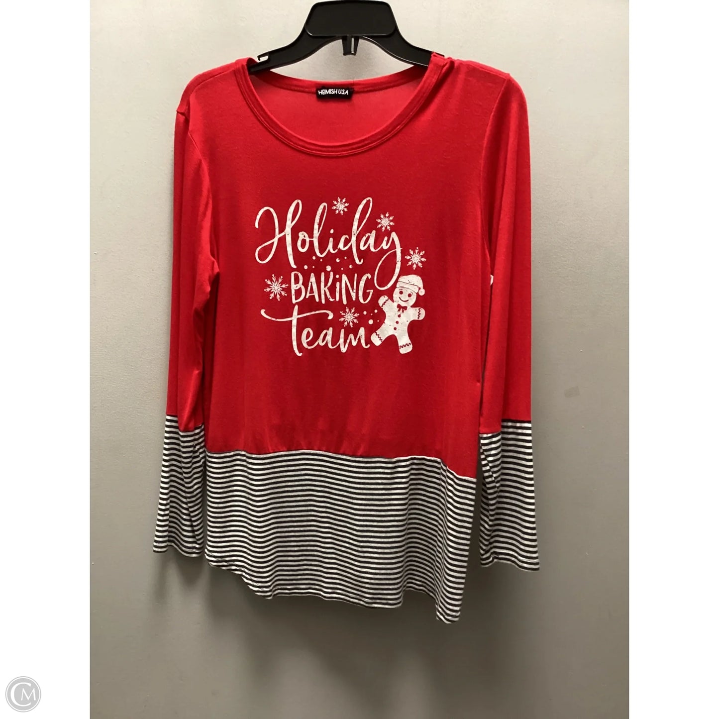 Top Long Sleeve Basic By Heimish Usa In Red, Size: M