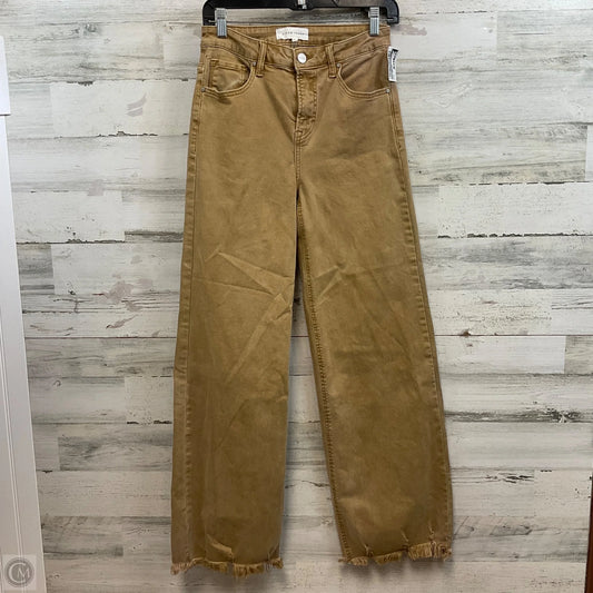 Jeans Wide Leg By Risen In Brown Denim, Size: 4