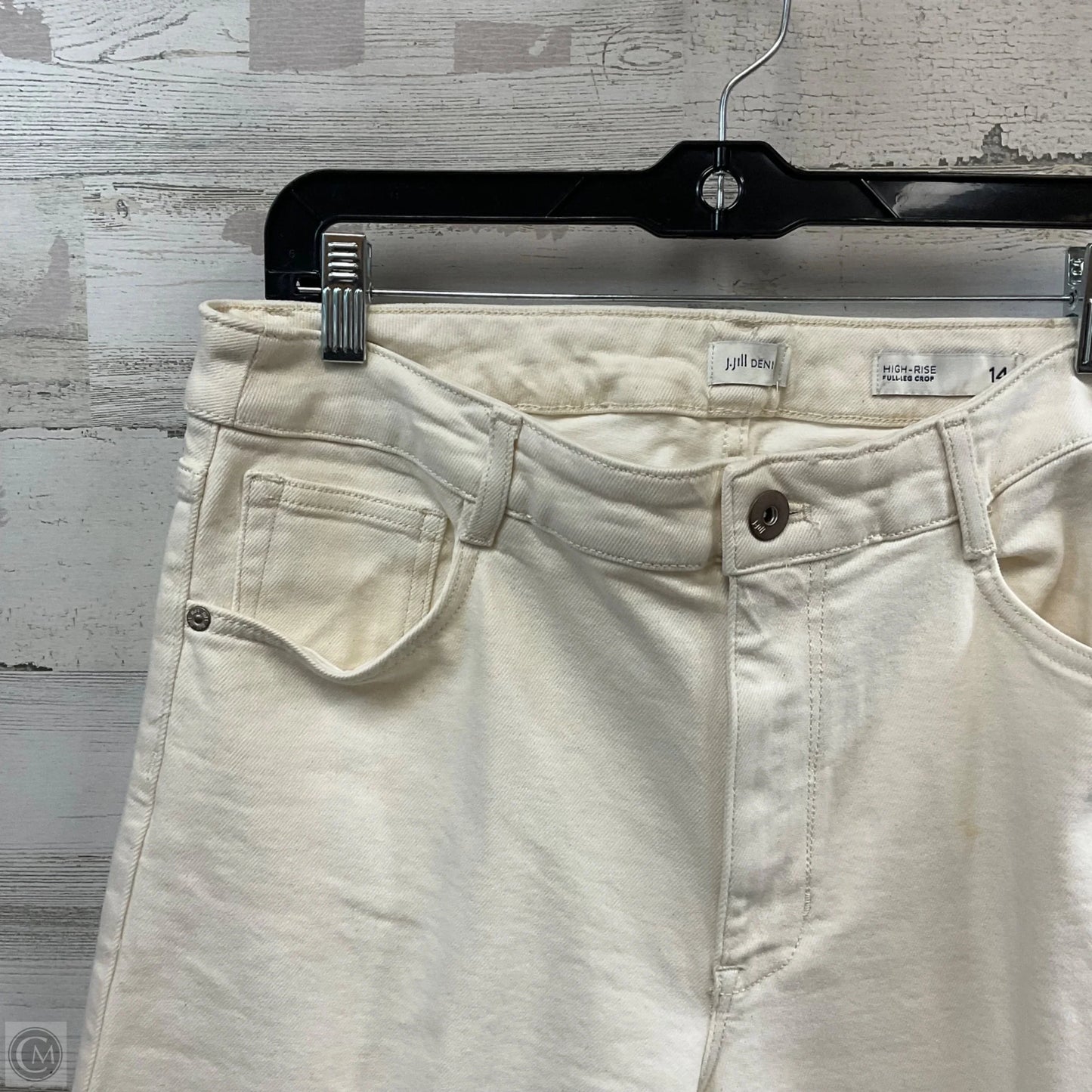 Jeans Wide Leg By J. Jill In Cream Denim, Size: 14