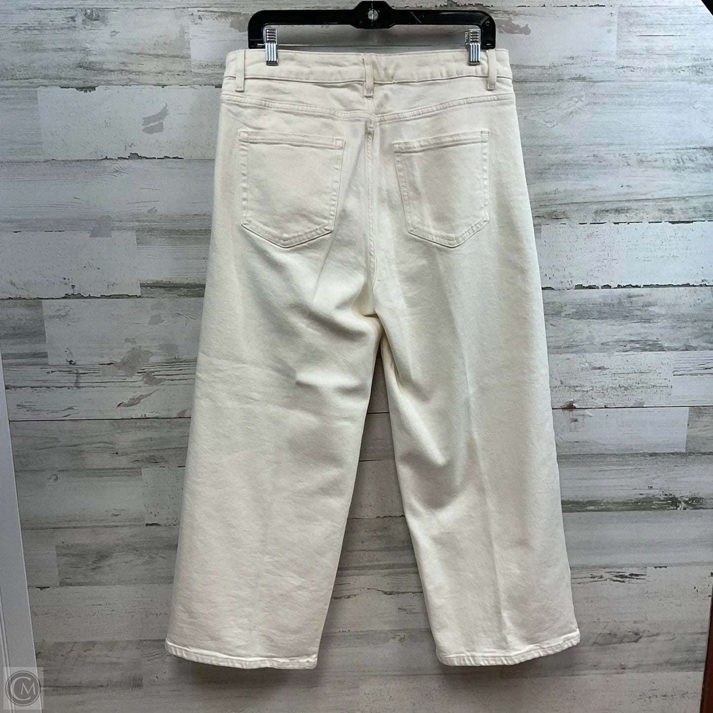 Jeans Wide Leg By J. Jill In Cream Denim, Size: 14