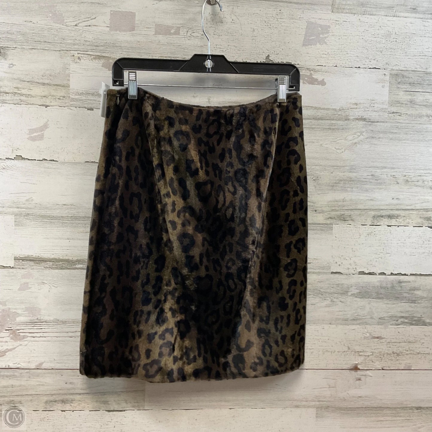 Skirt Designer By Max Mara In Animal Print, Size: 8