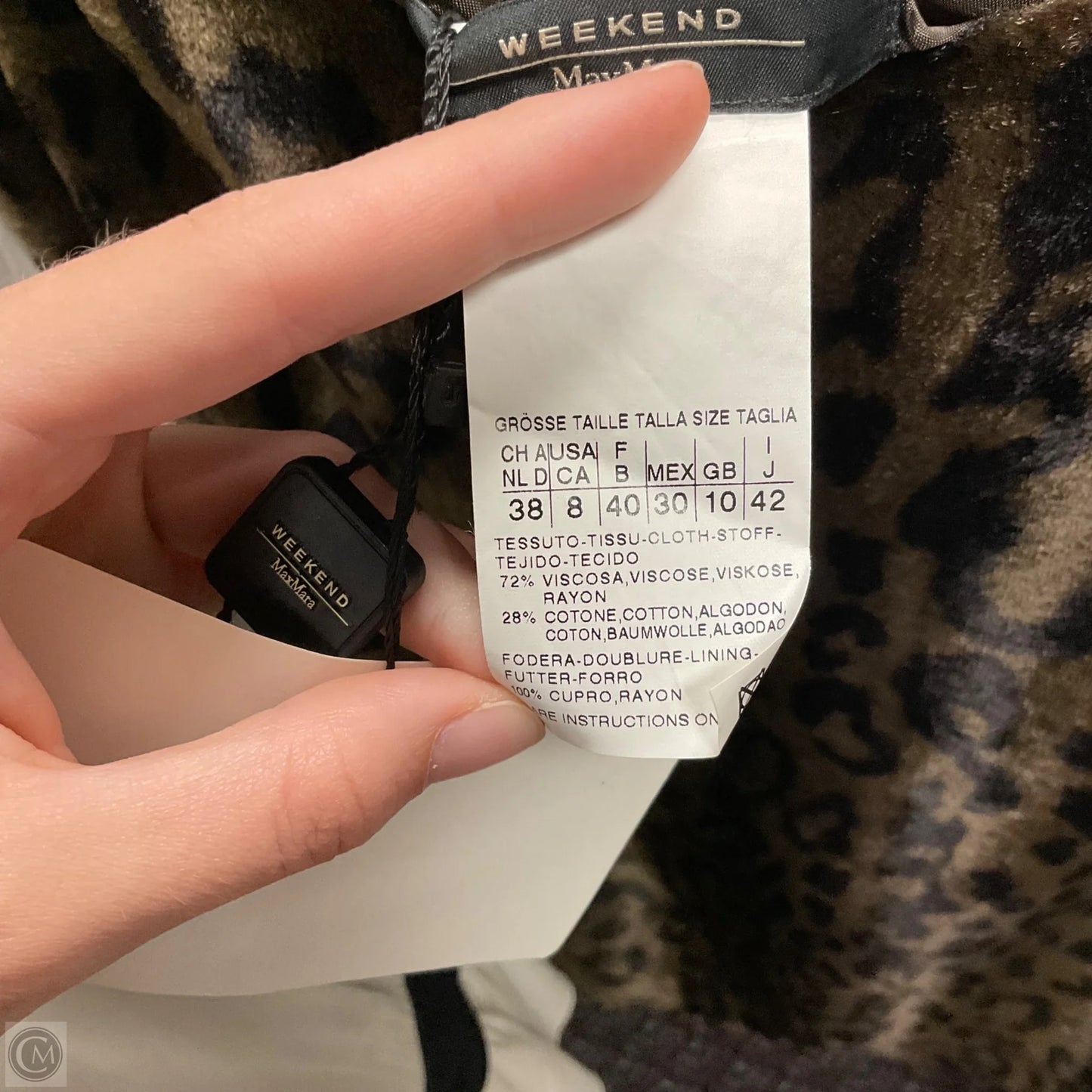 Skirt Designer By Max Mara In Animal Print, Size: 8