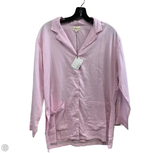 Blouse Long Sleeve By LEKHA In Pink, Size: Xs