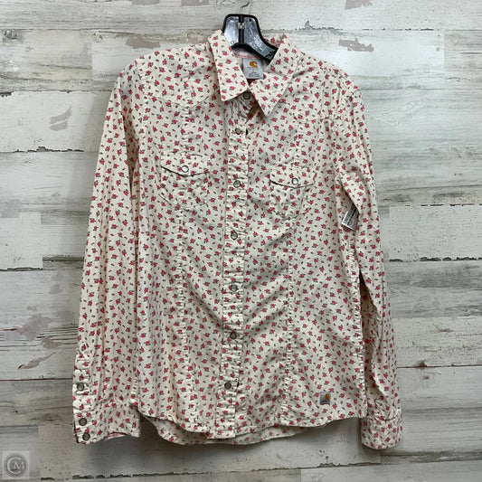 Blouse Long Sleeve By Carhartt In Cream, Size: L