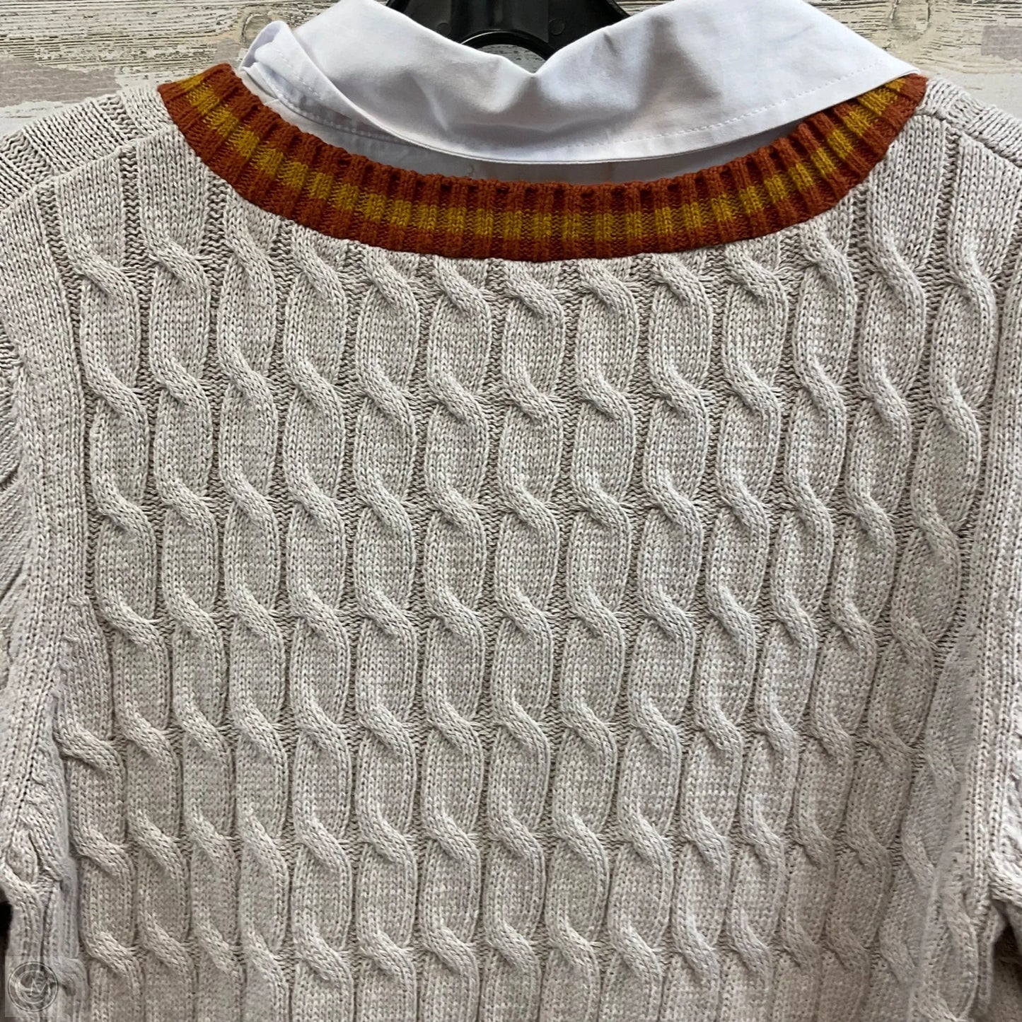 Sweater Short Sleeve By Maeve In Grey, Size: M