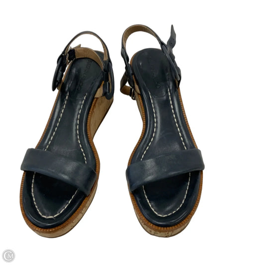 Sandals Heels Wedge By Bernardo In Blue, Size: 9