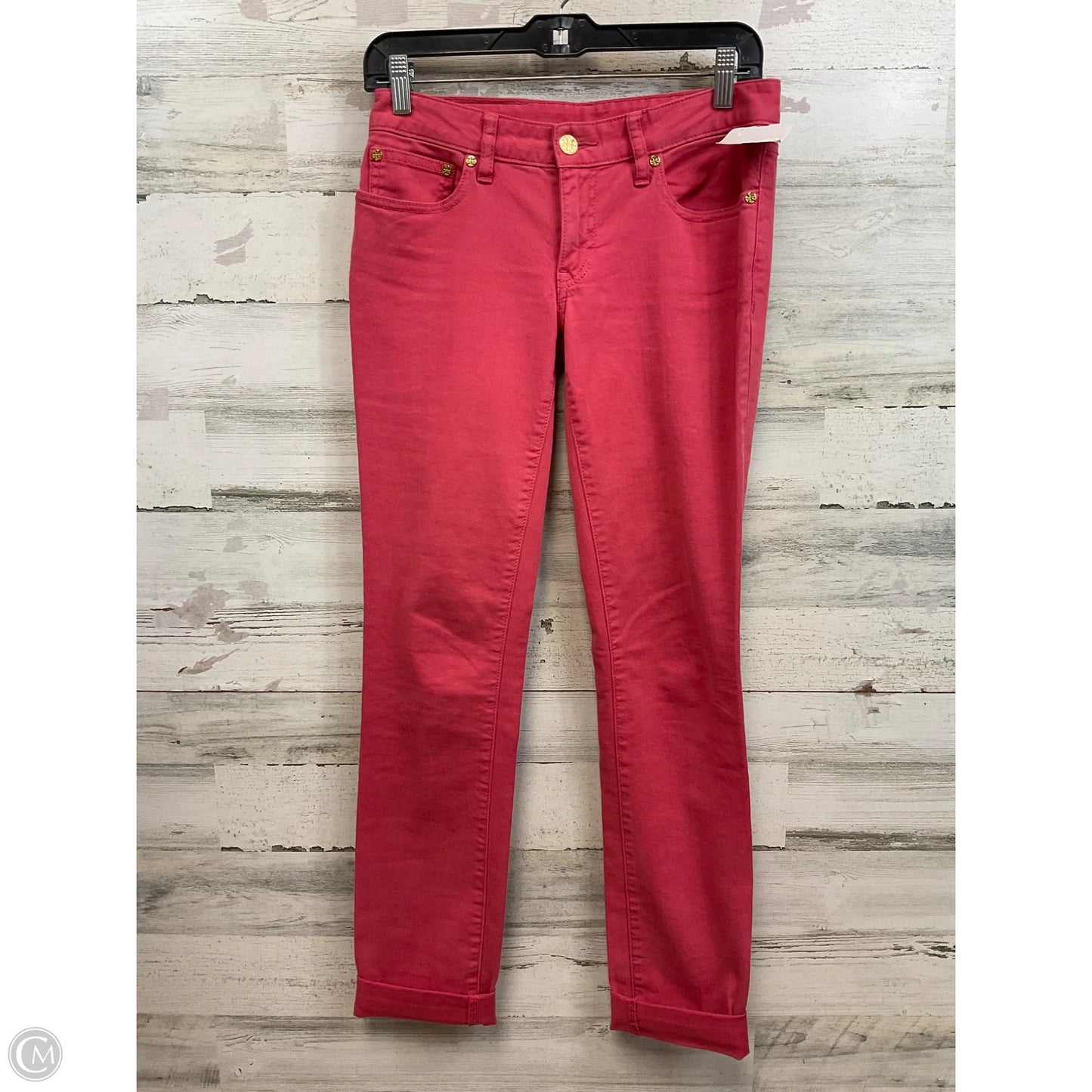 Jeans Designer By Tory Burch In Pink, Size: 2