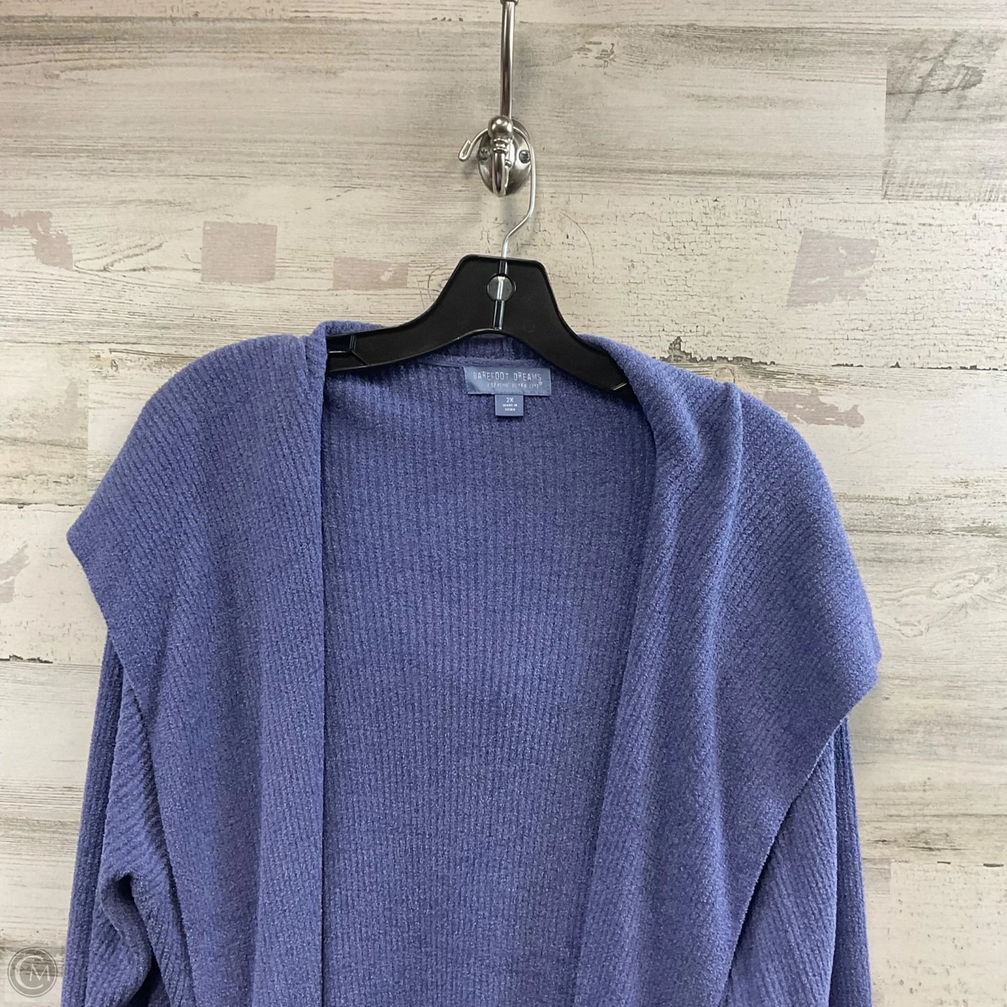 Sweater Cardigan By Barefoot Dreams In Purple, Size: 2x