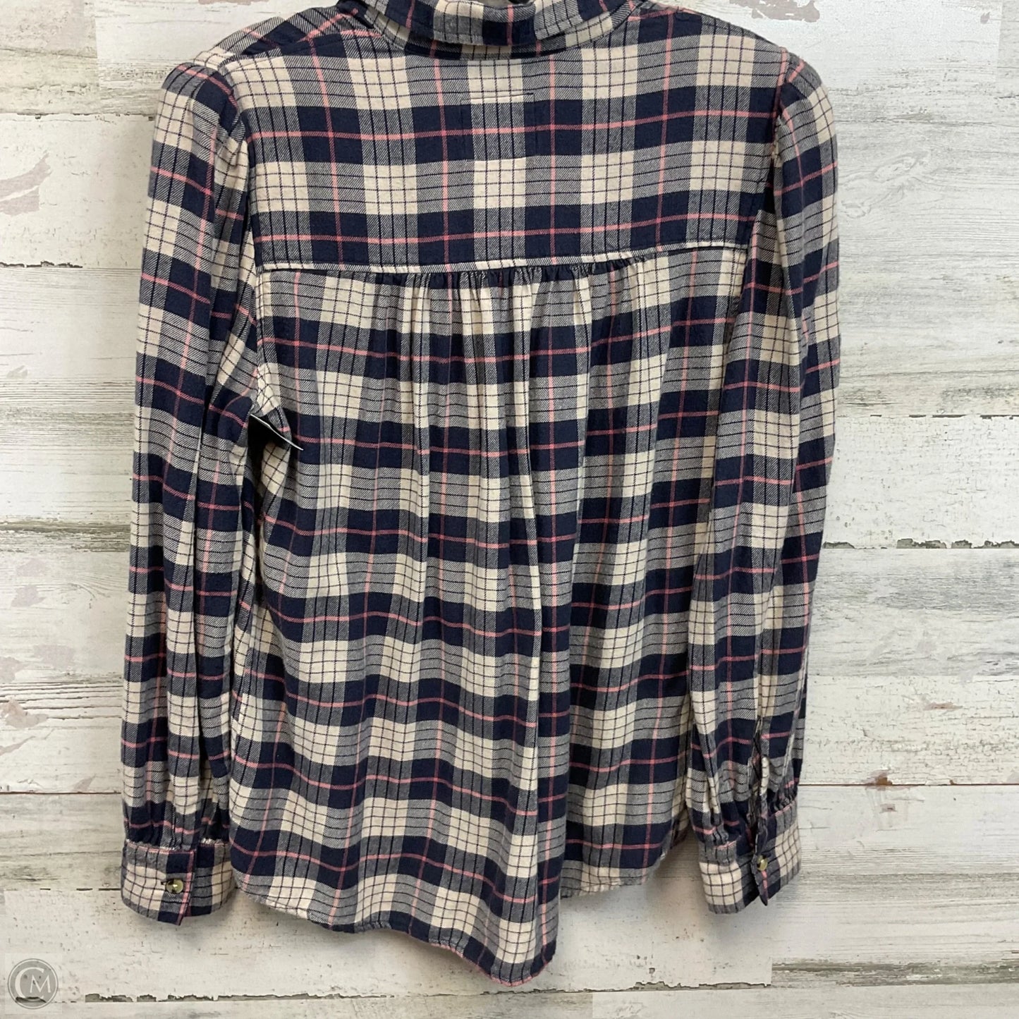Blouse Long Sleeve By Rails In Blue & Pink, Size: S