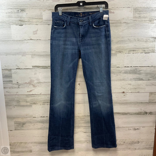 Jeans Boot Cut By 7 For All Mankind In Blue Denim, Size: 8