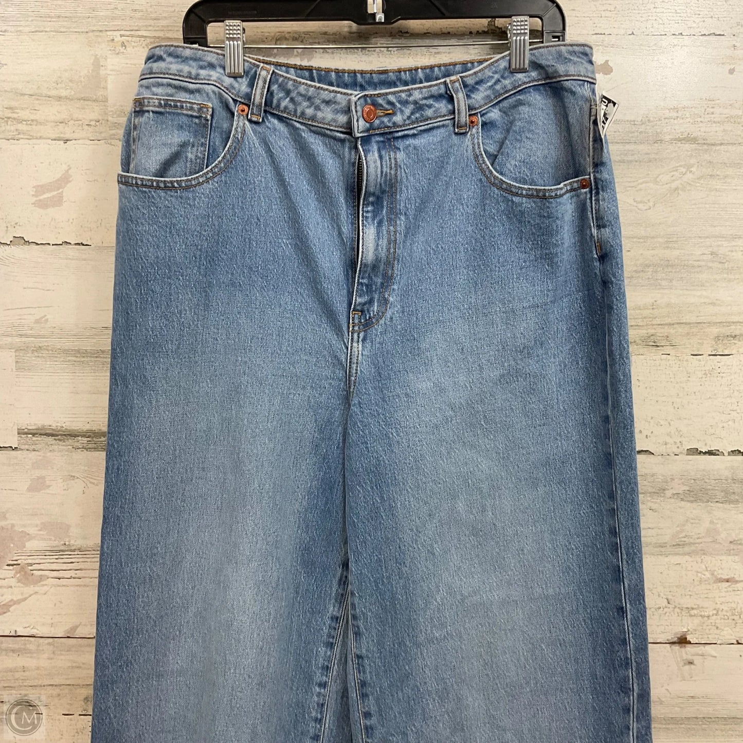 Jeans Wide Leg By Pink In Blue Denim, Size: 16