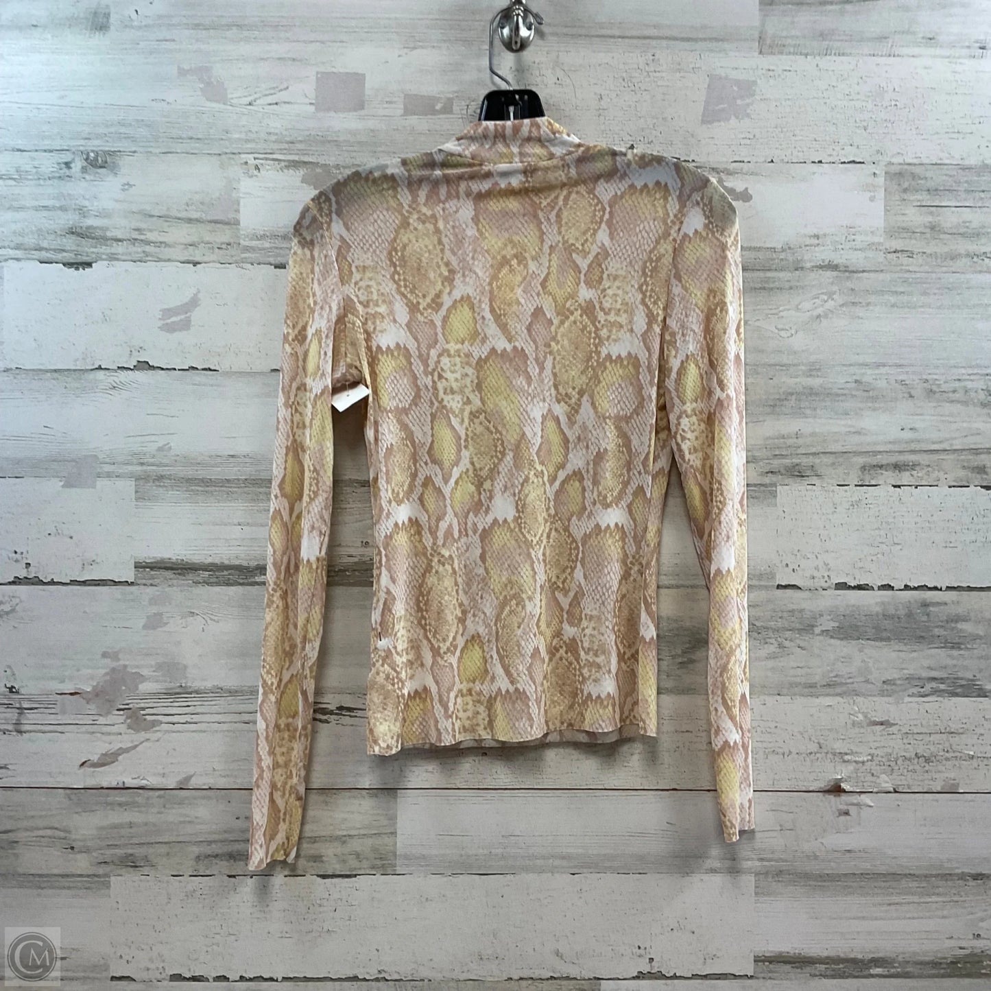 Top Long Sleeve By Afrm In Snakeskin Print, Size: S