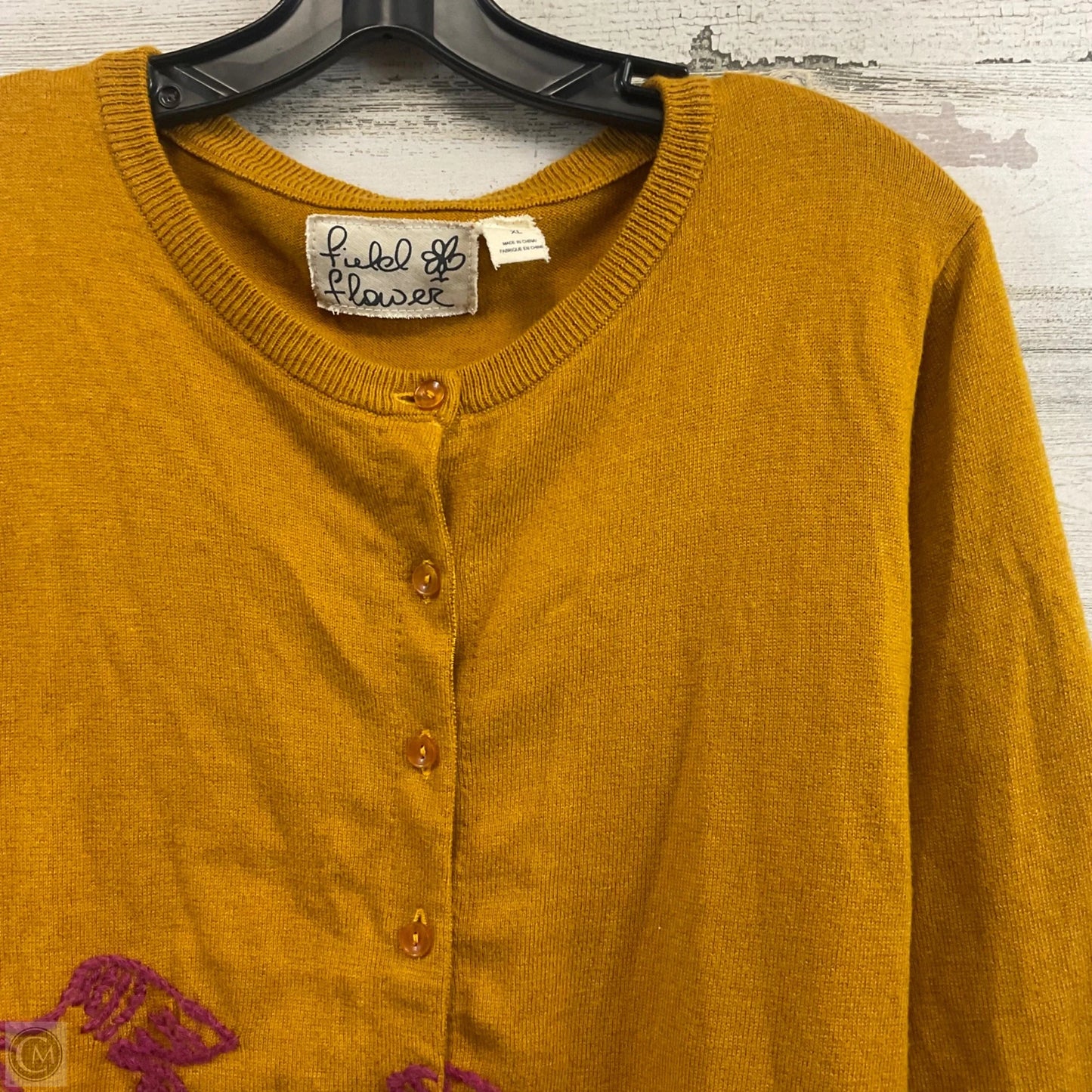 Sweater Cardigan By Field Flower In Brown, Size: Xl