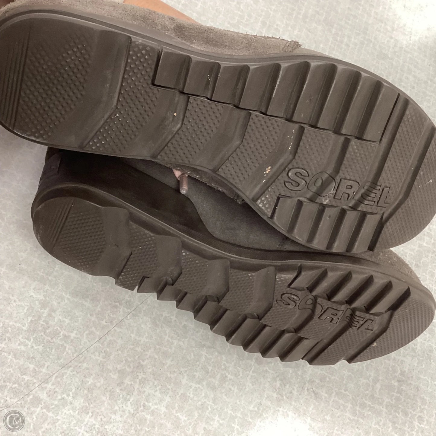 Boots Ankle Heels By Sorel In Grey, Size: 9