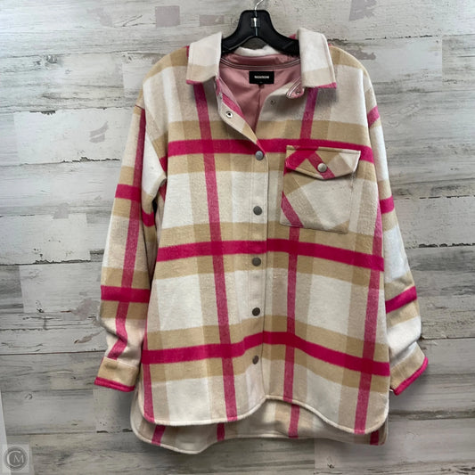 Jacket Shirt By Monrow In Pink, Size: M