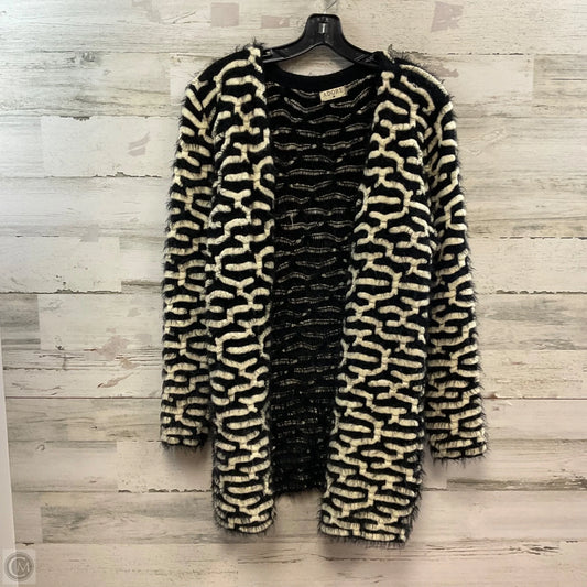 Sweater Cardigan By Adore In Black & Cream, Size: M