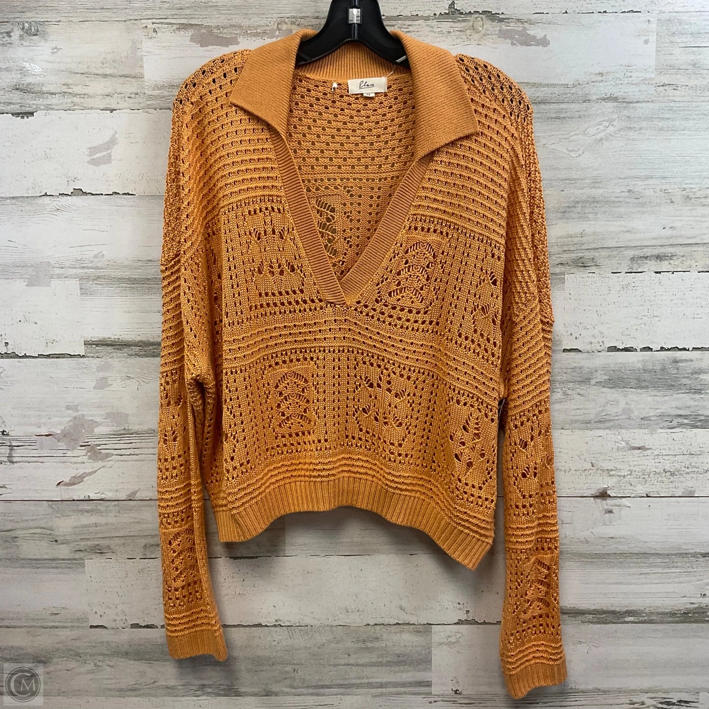 Sweater By Elan In Orange, Size: M