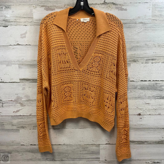 Sweater By Elan In Orange, Size: M