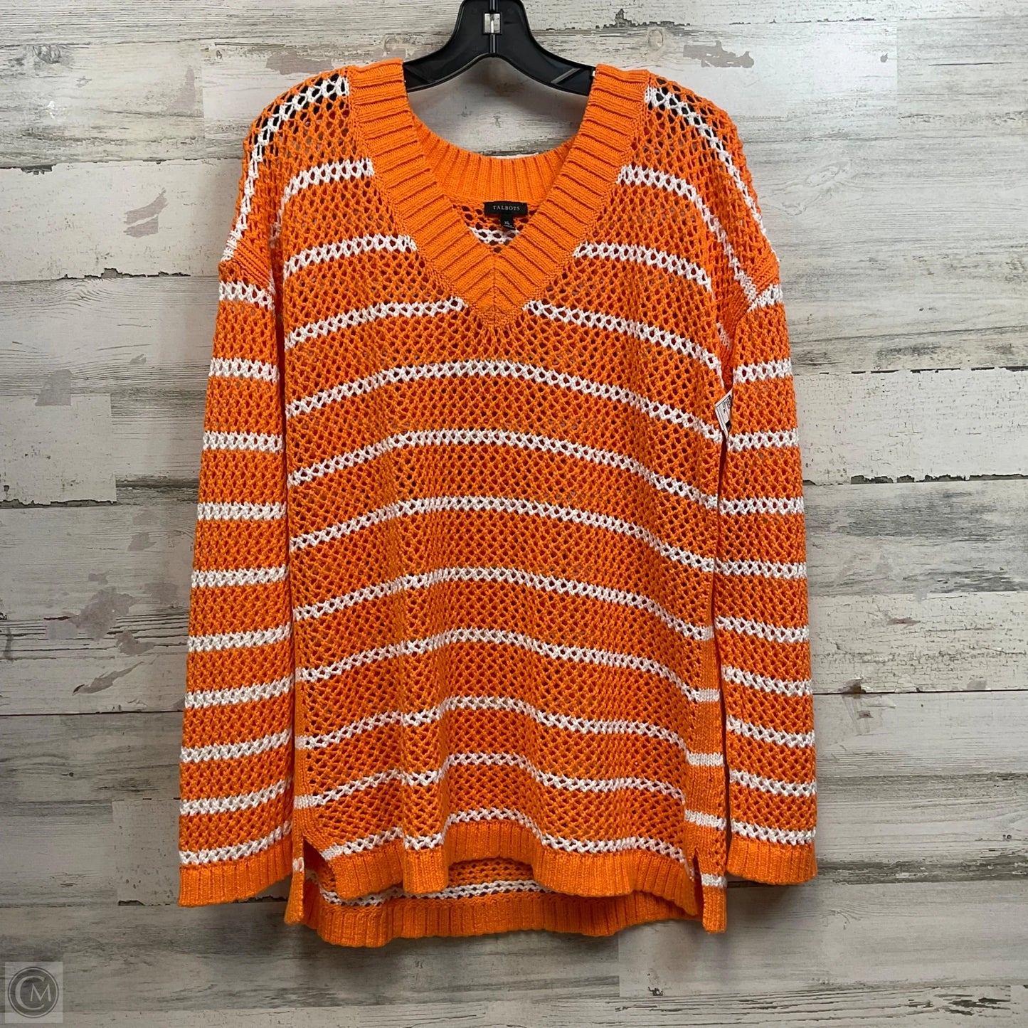Sweater By Talbots In Orange, Size: Xl