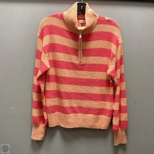 Sweater By J. Crew In Orange & Pink, Size: M